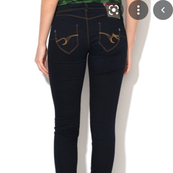 Atypical Desigual denim - "The Wow 2nd skin fit" skinny dark wash jeans(sz. 24) - Picture 10 of 10